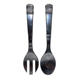 Lenox Etched Stainless Steel Salad Servers